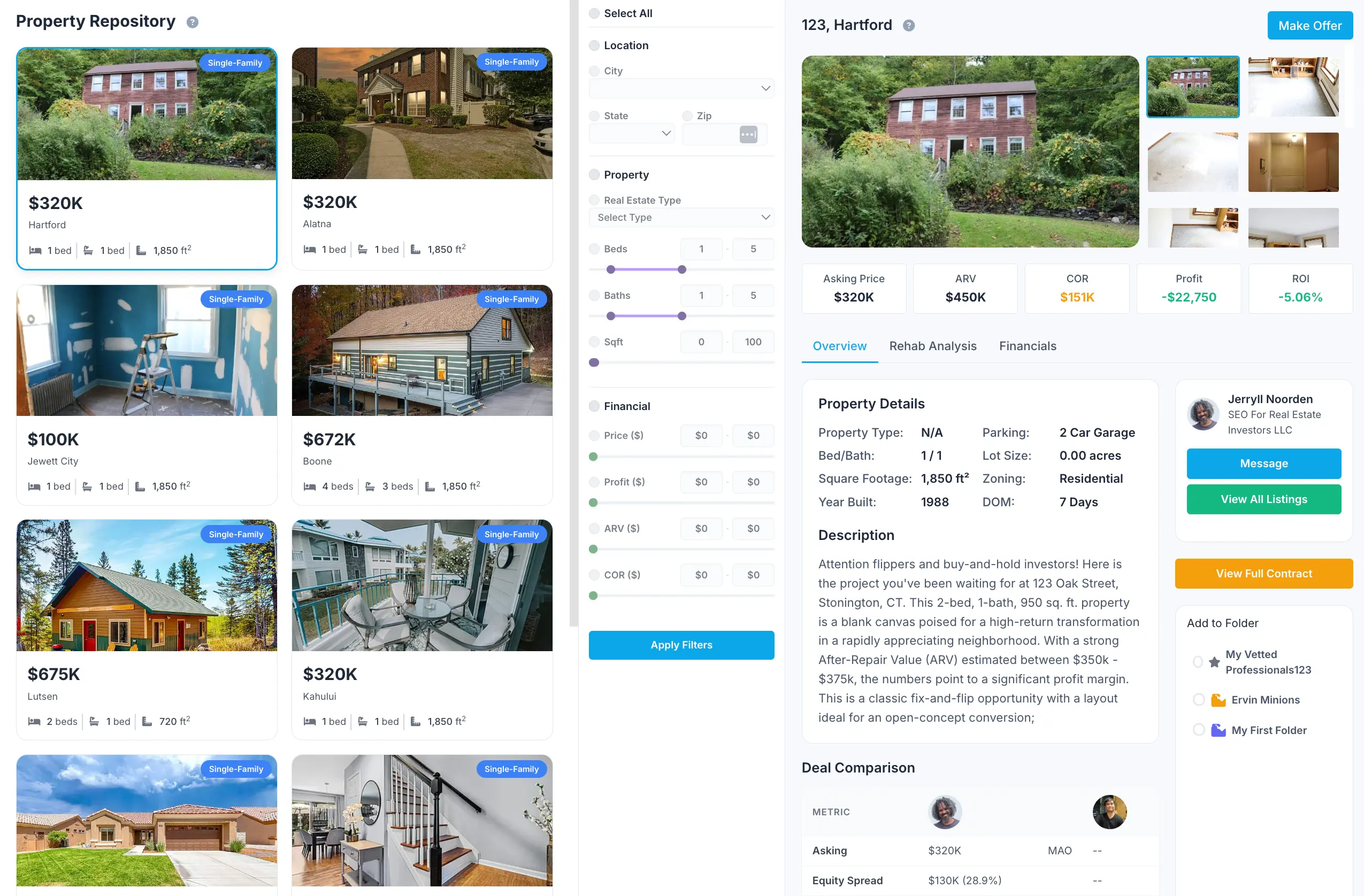 Contract Repository Dashboard